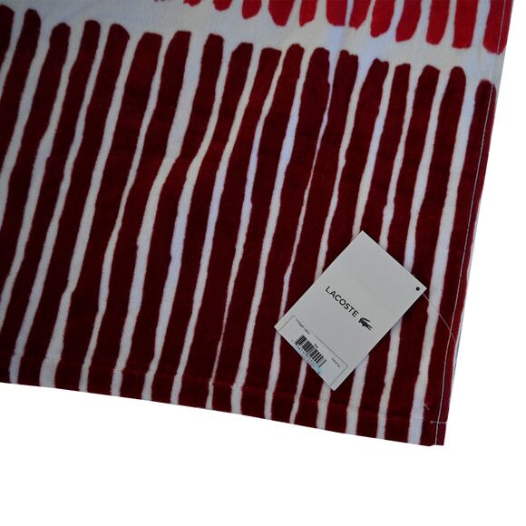 LACOSTE Cotton Logo-Print Beach Towel NWT - Picture 3 of 5